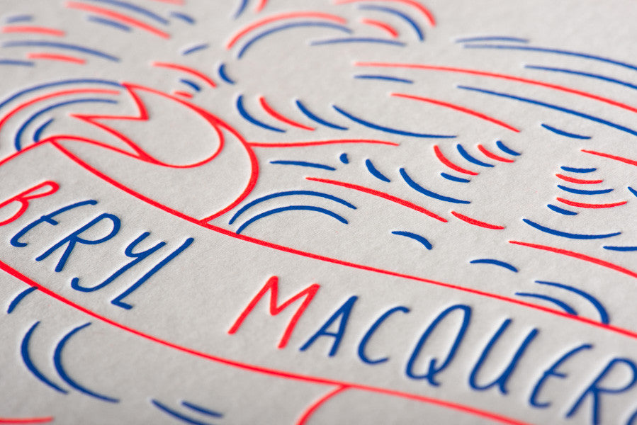 Letterpress rouge fluo